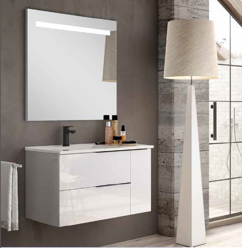 Mueble Capri suspendido 100 - Blanco Brillo AZORCNB398LRCNB088CB