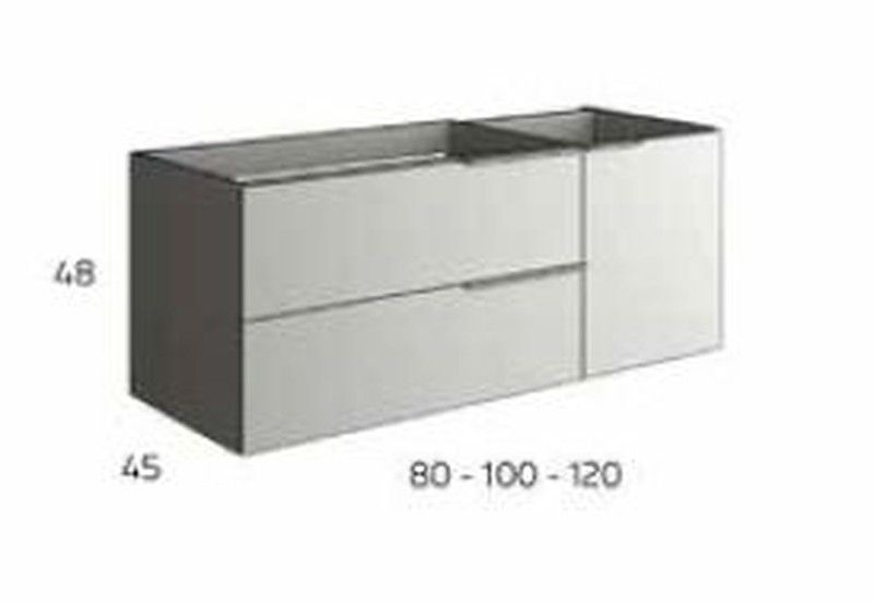 Mueble Capri suspendido 120 - Blanco Brillo AZORCNB375LRCNB096CB