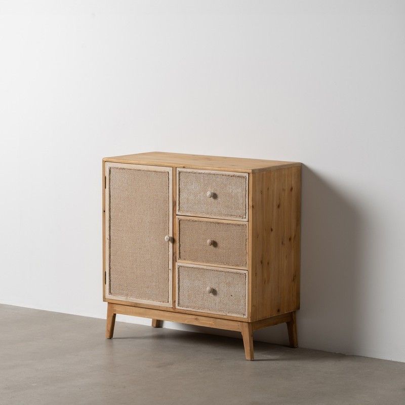 Mueble Recibidor Natural Dm-Madera 75,50 X 37 X 75,50 Cm