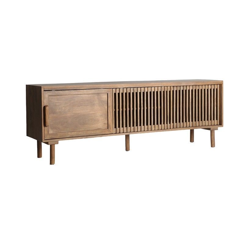 Mueble TV de madera de mango en natural, 170 x 40 x 61 cm | Trevoux