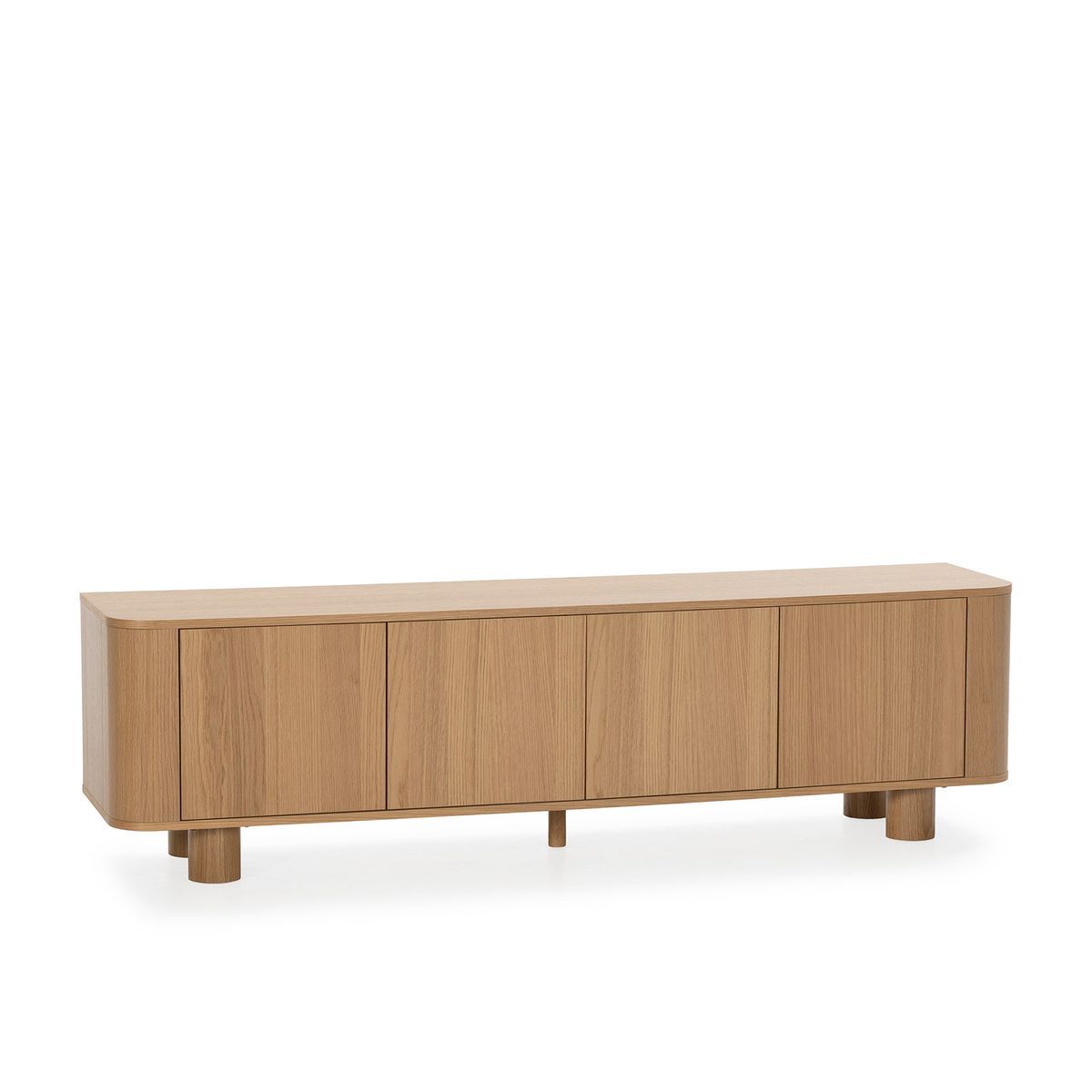Mueble TV de madera en color roble, 180 x 40 x 50,5 cm | Padoc