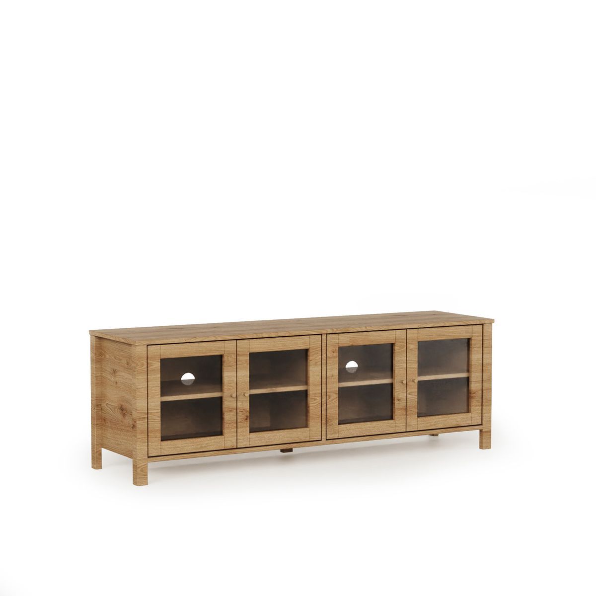 Mueble TV de madera en natural, 150 x 40 x 50 cm | Alessandra