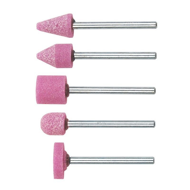 Muela abrasiva con vástago RATIO 5 Muelas Con Eje Ø3Mm, Surtido Ratio