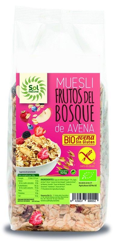 Muesli Avena F. Del Bosque Bio S/Gluten 425 G