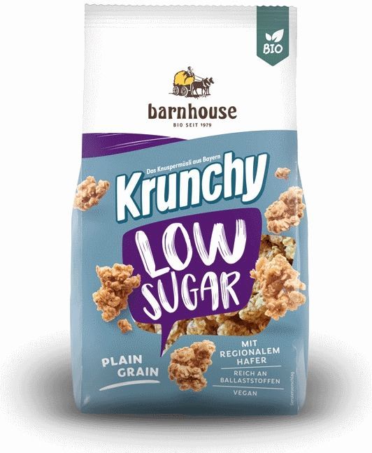 Muesli Krunchy Sin Azucar Bio Avena 375 grs Barnhouse