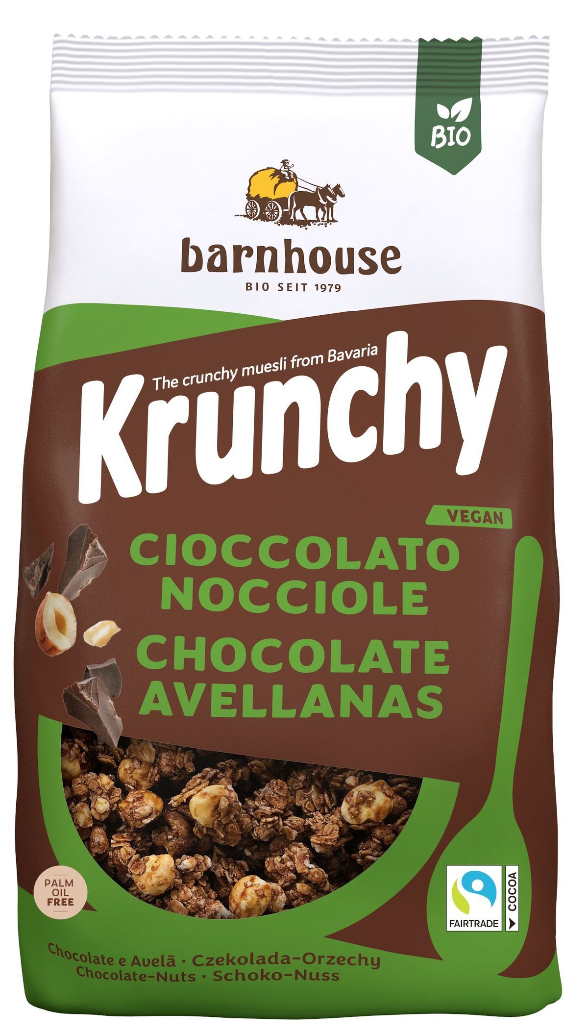 Muesli Krunchy Sun Chocolate Avellana Barnhouse 375 grs