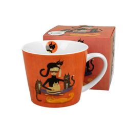Mug Jumbo Gatos Cindy Porcelana para Té e Infusion