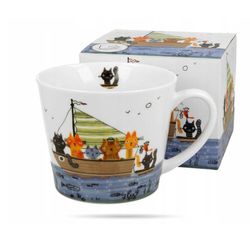 Mug Jumbo Gatos Marineros Porcelana para Té e Infusion