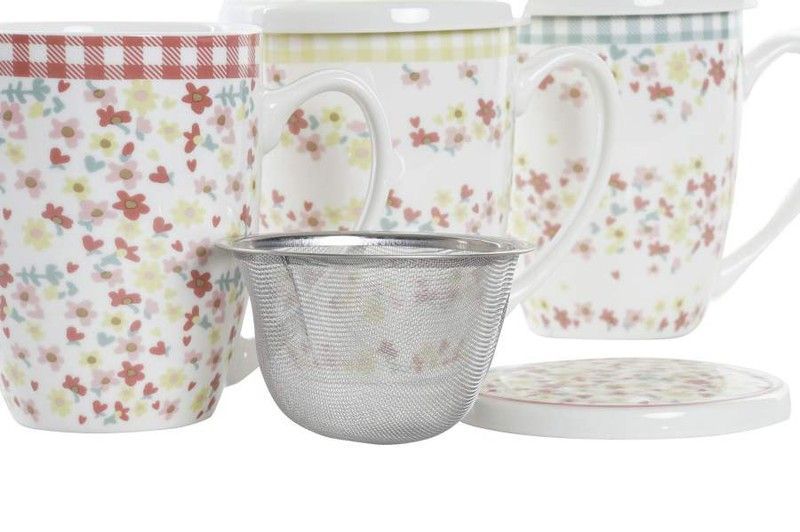Mug para Infusiones Porcelana 380 ml Flores
