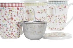 Mug para Infusiones Porcelana 380 ml Flores