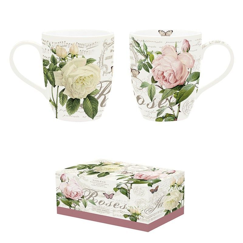 Mug Porcelana Juego 2 Easy Life Botanique