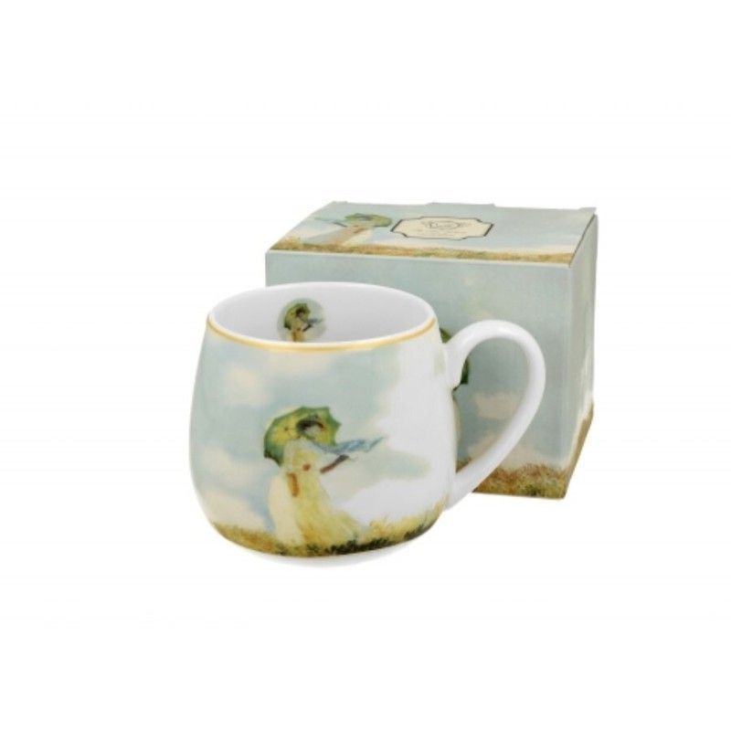 Mug Taza Ancho Monet Mujer 43 Cl Porcelana Duo Art Gallery
