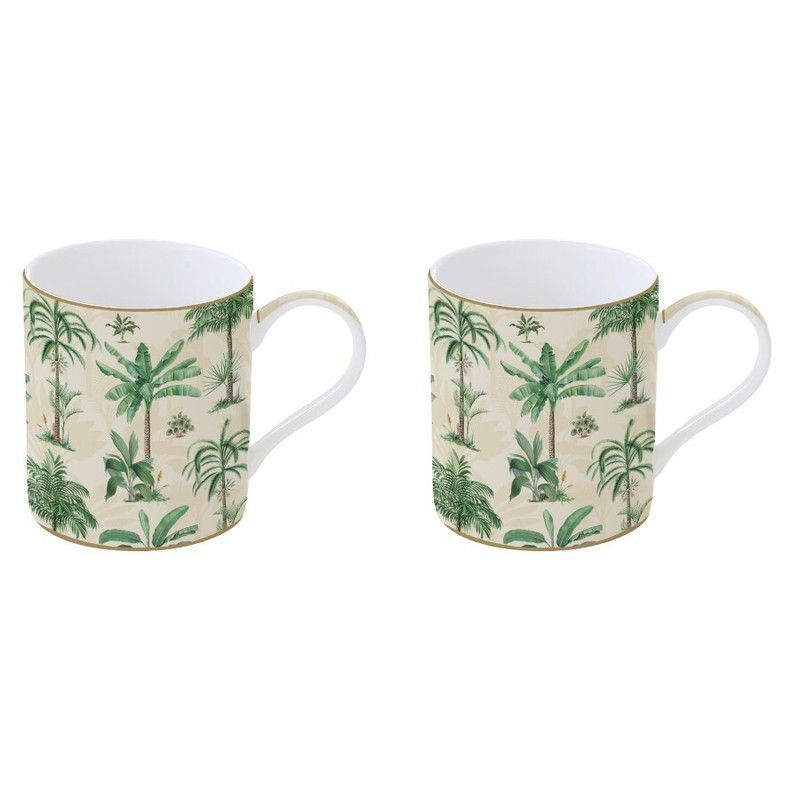 Mug Taza Oasis Juego 2 Oasi 35 Cl Porcelana Easy Life