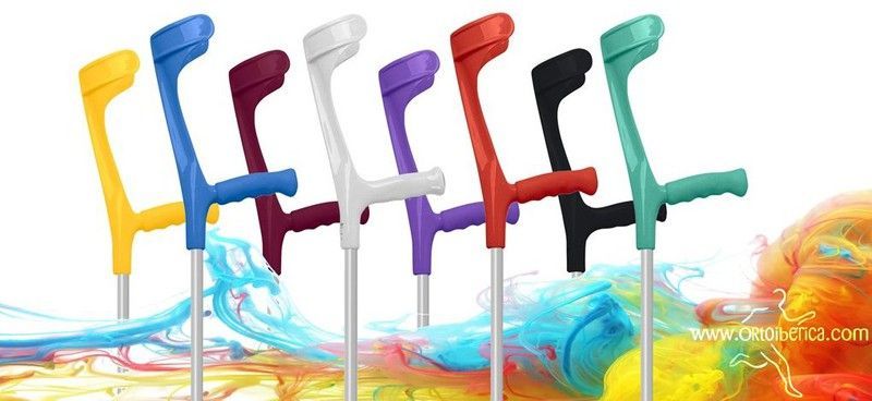 Muleta ergonómica de aluminio resistente a 140 kg