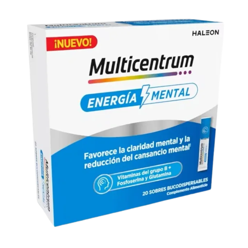 Multicentrum Energía Mental 20 sobres para Concentración y Memoria