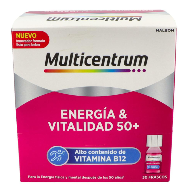 Multicentrum Energía & Vitalidad 50+ 30 frascos – Multivitaminas con Ginseng