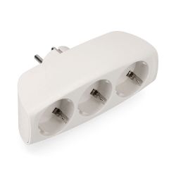 Multiconector T/Tl Triple Salida Tipo F 4,8Mm Económico Máx 3680W  Blanco (Envasado)