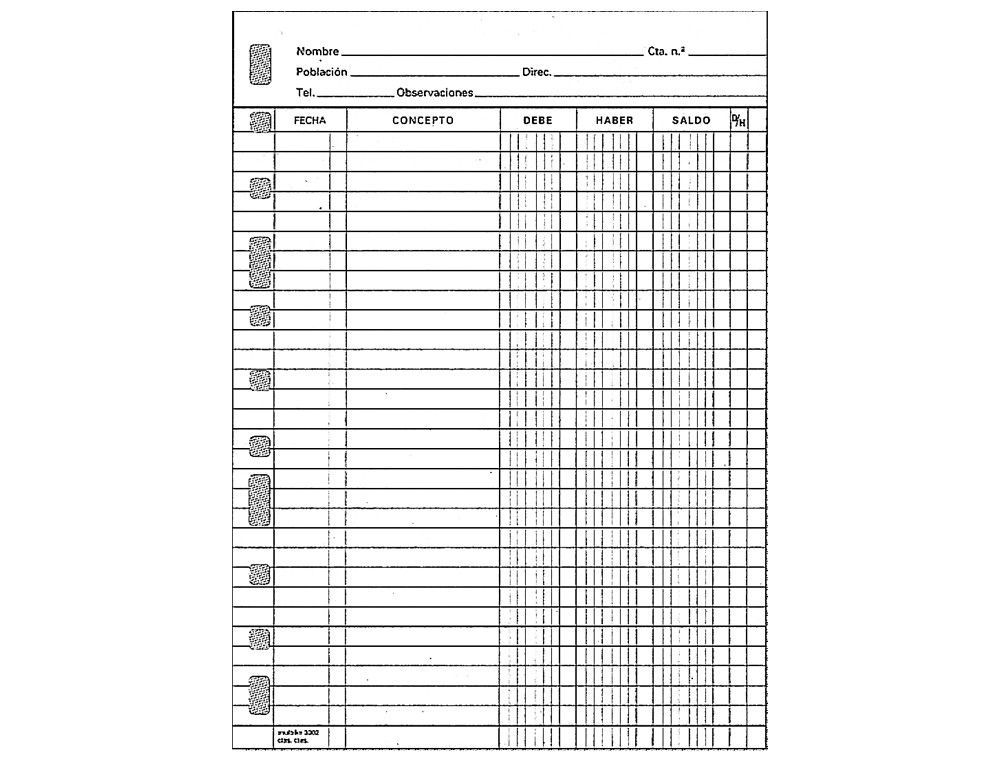 MULTIFIN Recambio Cuentas Corrientes 16 taladros (215x310mm)