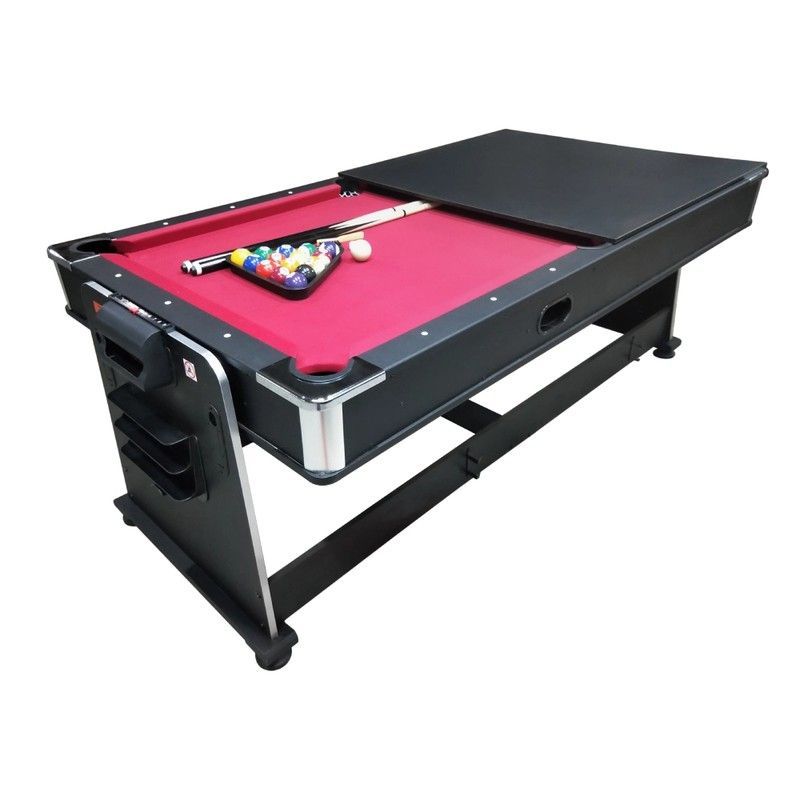 Multijuego giratorio 4 en 1 Olimpus Tapete Rojo – (Billar, Air Hockey – Ping-Pong, Mesa comedor) Potente motor para el flujo de aire 2873