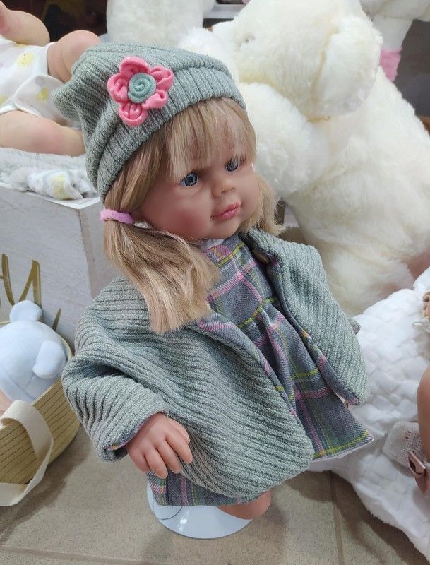 Muñeca Ana Azul Lunares 38 Cm - Guca