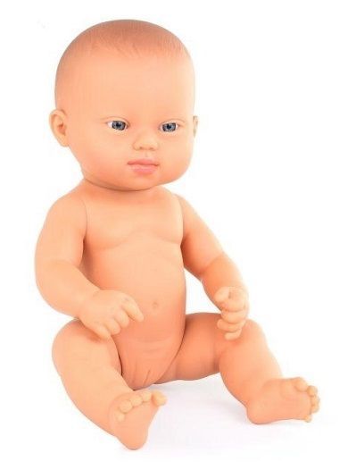 Muñeca bebé caucasica síndrome de down 32 cm