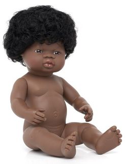Muñeco niña africana 38 cm.