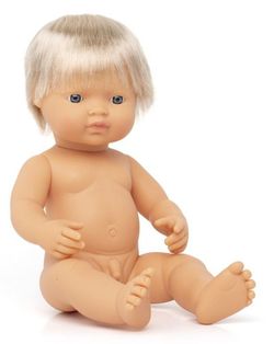 Muñeco niño caucásico 38 cm.