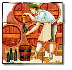 Mural ceramico Abril 39x39cm l´antiga