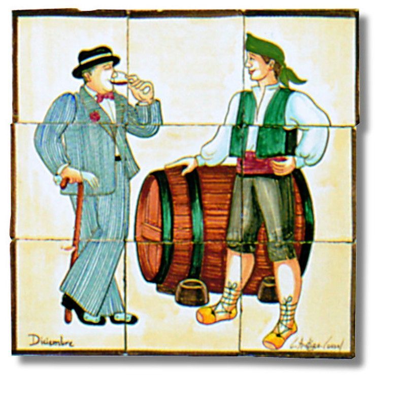 Mural ceramico Diciembre 39x39cm l´antiga