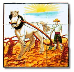 Mural ceramico Febrero  39x39cm l´antiga