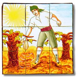 Mural ceramico Julio 39x39cm l´antiga