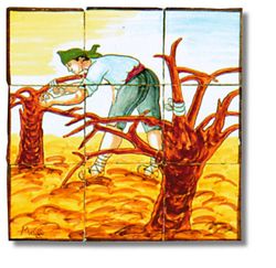 Mural ceramico Mayo 39x39cm l´antiga