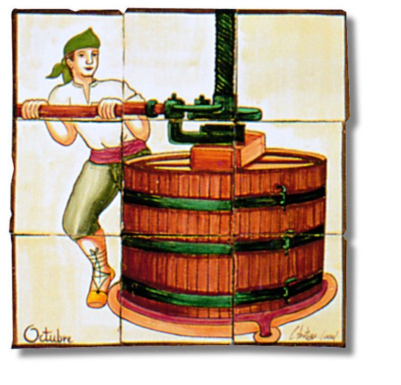 Mural ceramico Octubre 39x39cm l´antiga