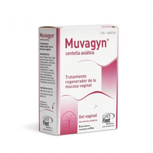 Muvagyn Gel de Centella Asiática Gel Vaginal 8 Aplicadores de 5 ml