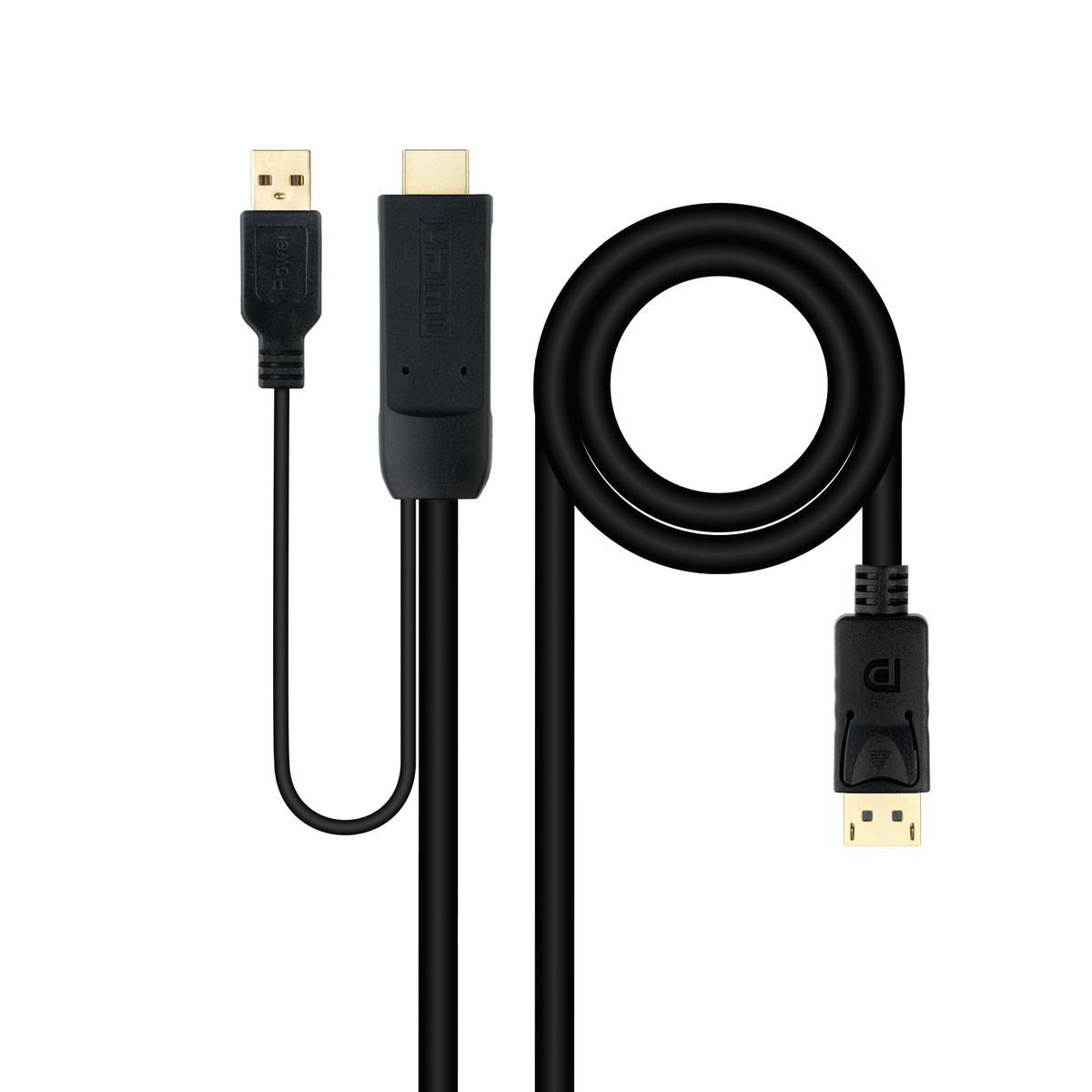 Nanocable Cable Conversor HDMI 2.0 a DisplayPort V1.2, 1.8 m, Negro