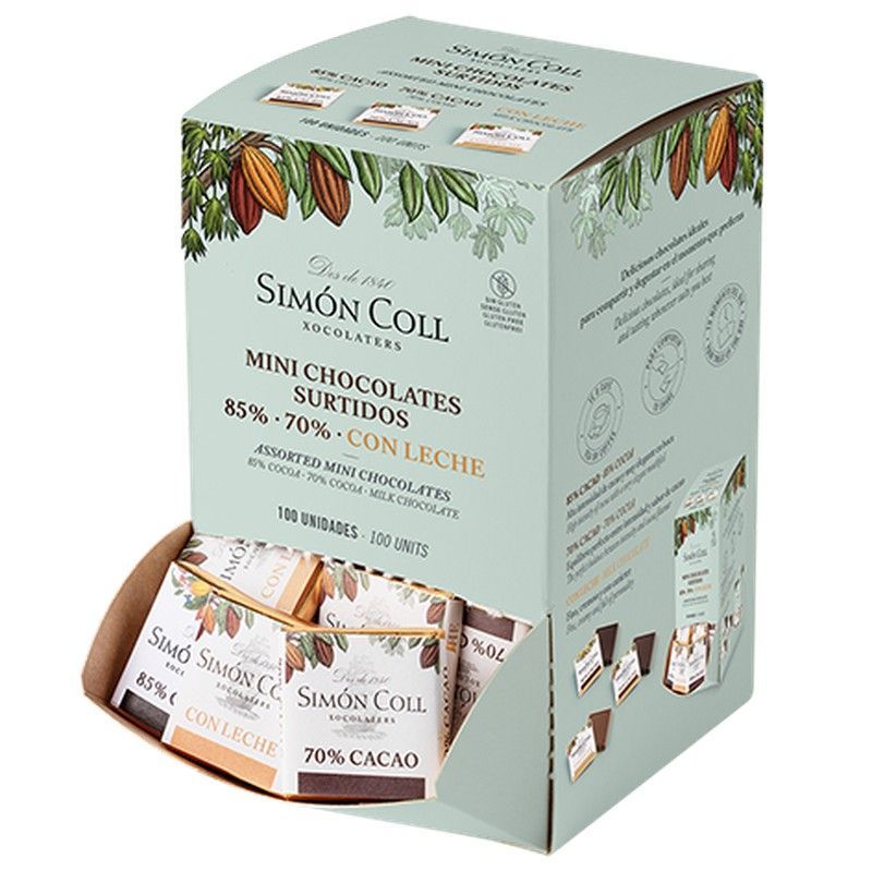 Napolitanas chocolate simon coll surtidas caja 100 uds