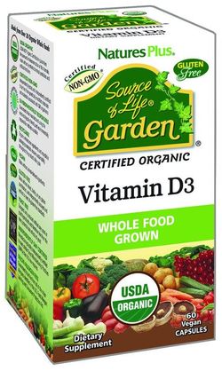 Nature's Plus Garden Vitamina D3 60 Cápsulas