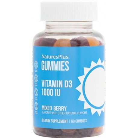Nature's Plus Gummies de Vitamina D3 1000 UI 60 Gominolas