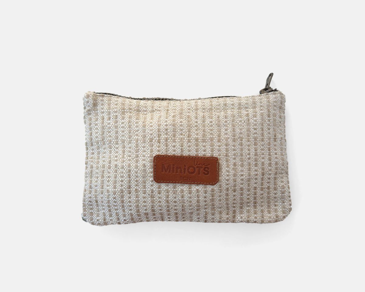 Neceser grande MINIOTS rayas beige