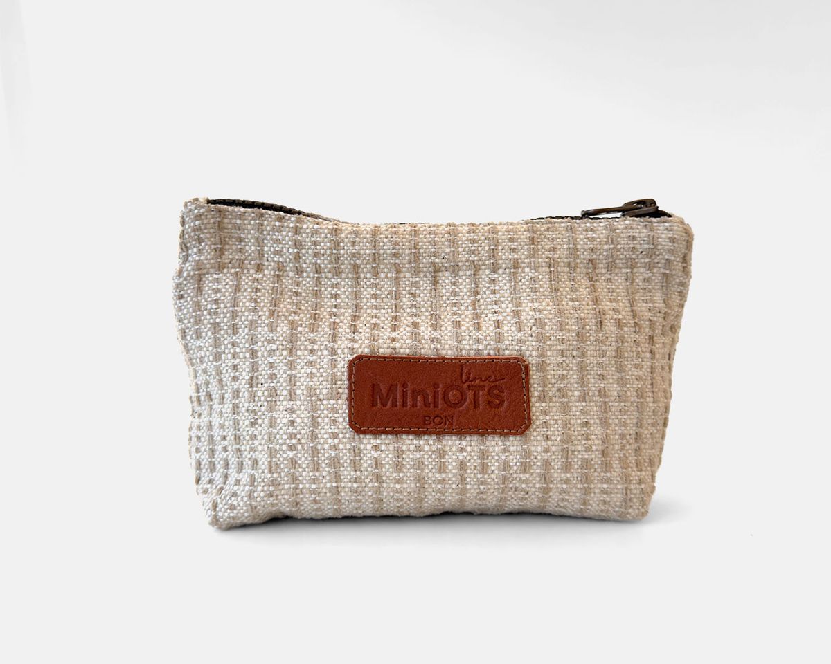 Neceser mediano MINIOTS rayas beige