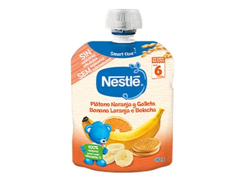 Nestle Puré de Plátano, Naranja y Galleta en Bolsita