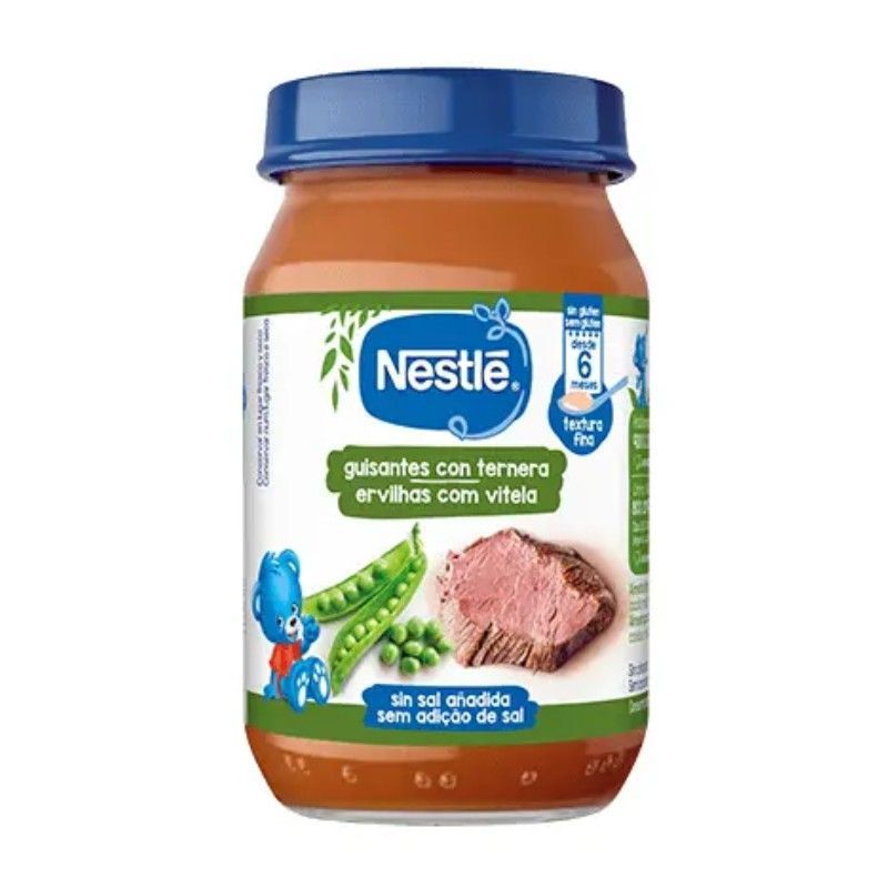 Nestle Tarrito de puré Guisantes con Ternera 190gr