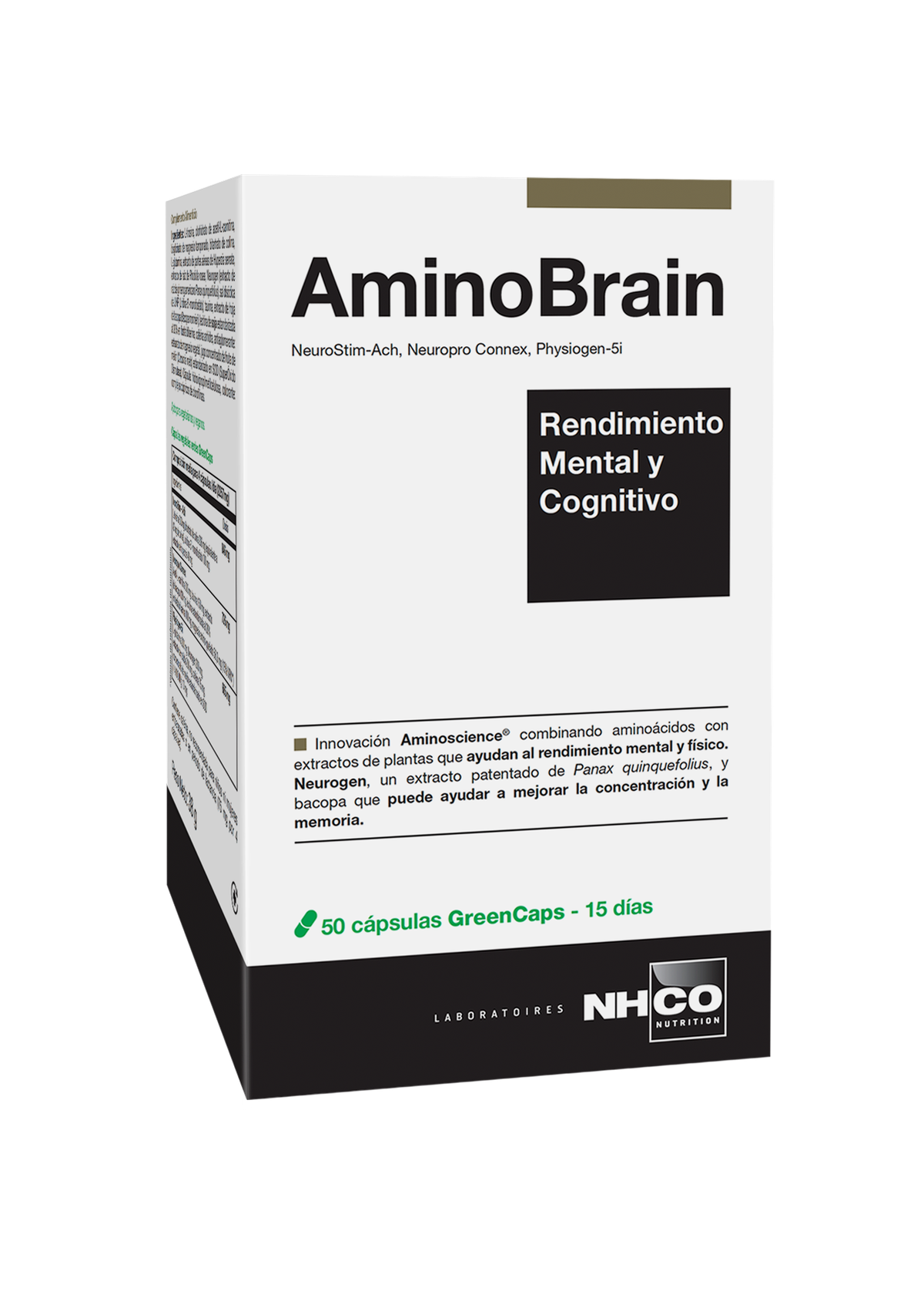 NHCO- AMINOBRAIN - Rendimiento mental y cognitivo - 50 caps