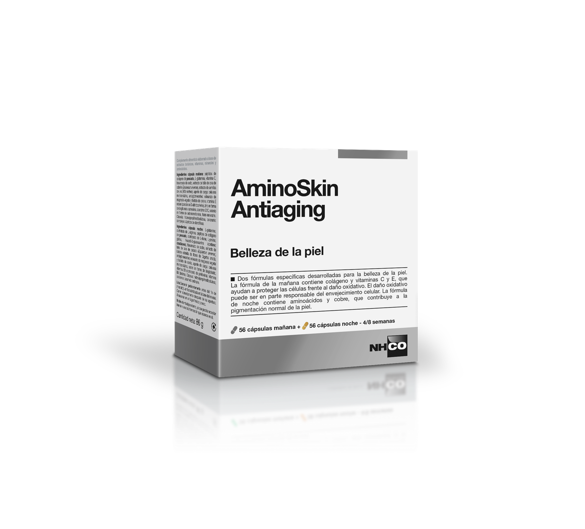 NHCO - AMINOSKIN ANTIAGING - Belleza de la piel 56 cápsulas mañana + 56 capsulas noche