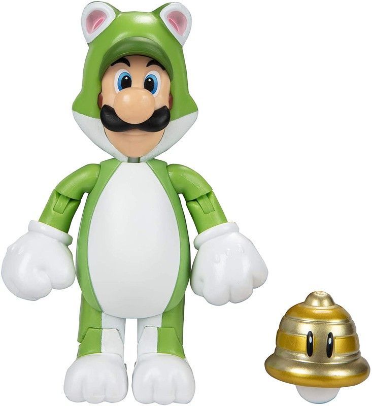 Nintendo Super Mario Figura Luigi Felino con Campana