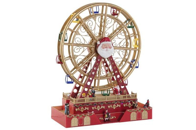 Noria Led Navidad Movimiento Musical 38x17x49