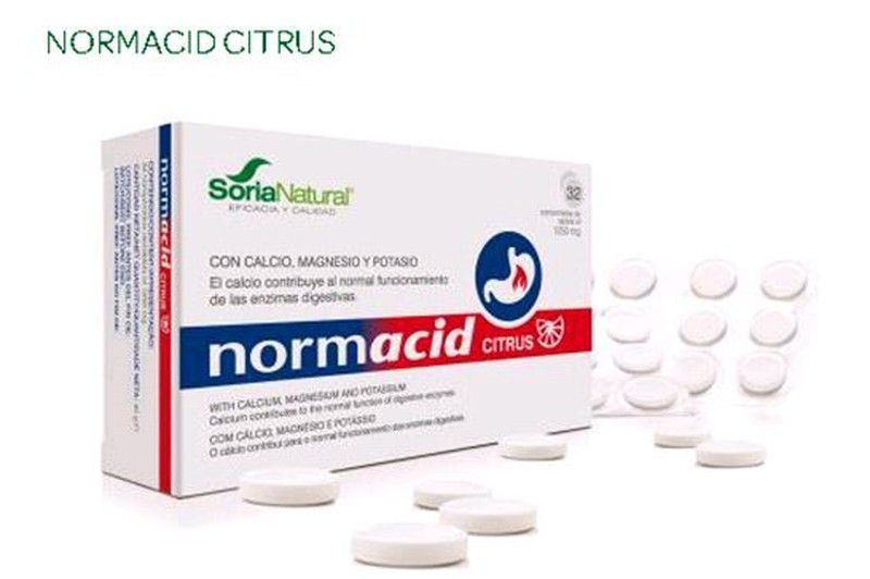 Normacid Citrus 32 Comprimidos X 1250mg Soria Natural