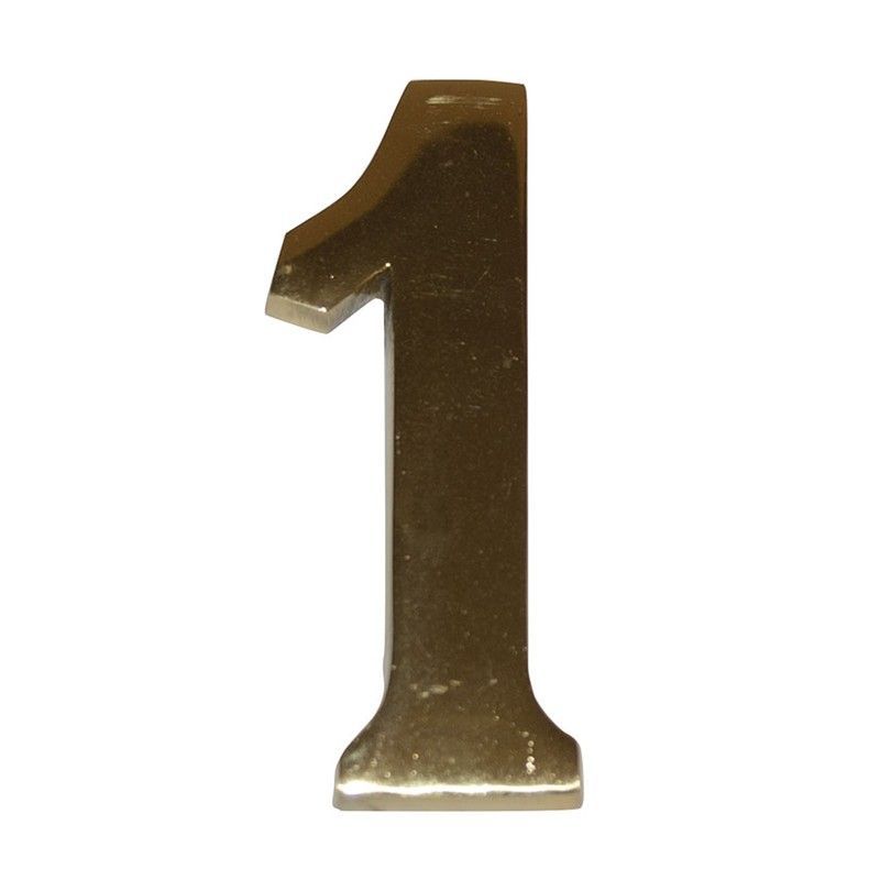 Numero Latón 10 Cm Nº 1. Ehl