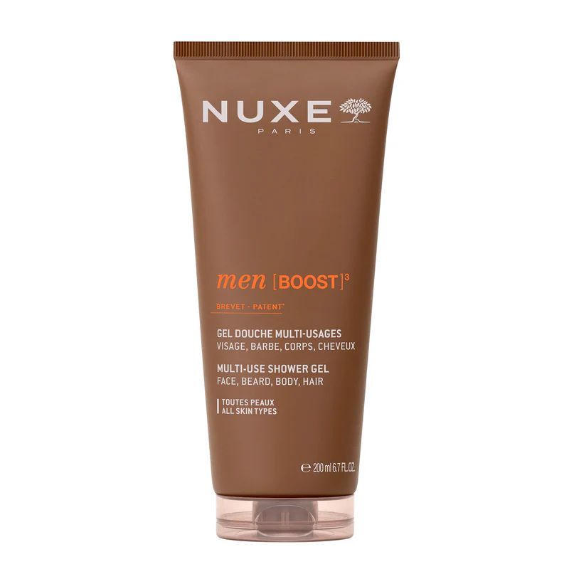 Nuxe Men [Boost]3 Gel De Ducha Multi-Usos Para Rostro, Barba, Cuerpo Y Cabello 200 ml