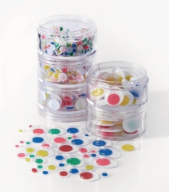 Ojos móviles redondos/ovalados color